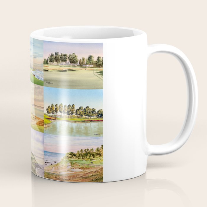 Famous Golf Courses In The USA Collage Coffee Mug Gallery Image 1