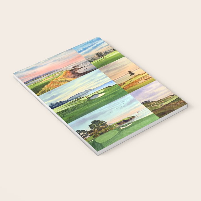 Famous Golf Courses In The USA Collage Notebook Gallery Image 3
