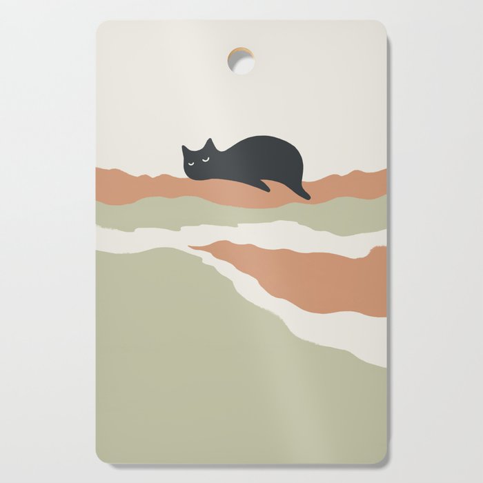 Magic meow 3 lazy cat Cutting Board Gallery Image 1
