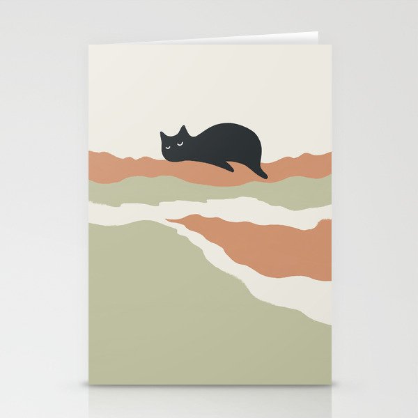 Magic meow 3 lazy cat Stationery Card Gallery Image 2