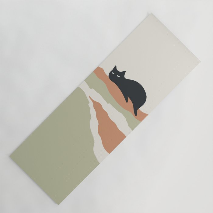 Magic meow 3 lazy cat Yoga Mat Gallery Image 1