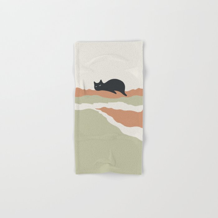 Magic meow 3 lazy cat Bath Towel Gallery Image 1