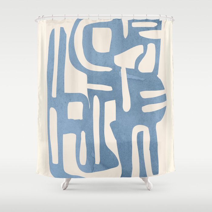 Modern Abstract Shapes 35 Shower Curtain Gallery Image 1