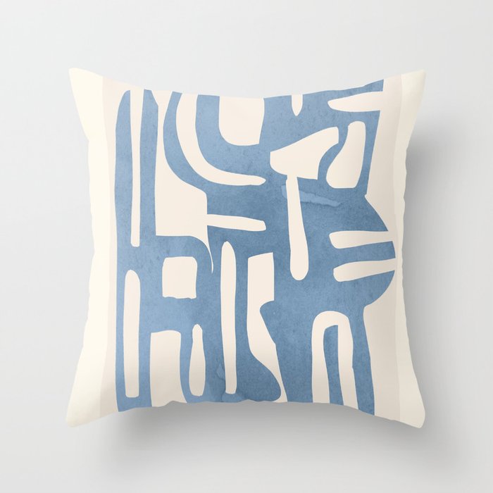 Modern Abstract Shapes 35 Throw Pillow Gallery Image 1