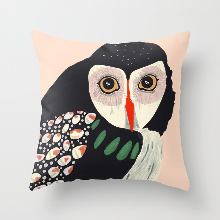Night Guardian Throw Pillow Gallery Image 1