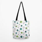 Mid Century Modern Sputnik Starburst Planets 9 Tote Bag Gallery Image 2