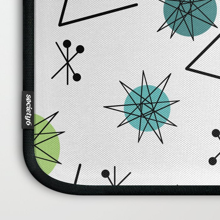 Mid Century Modern Sputnik Starburst Planets 9 Laptop Sleeve Gallery Image 3
