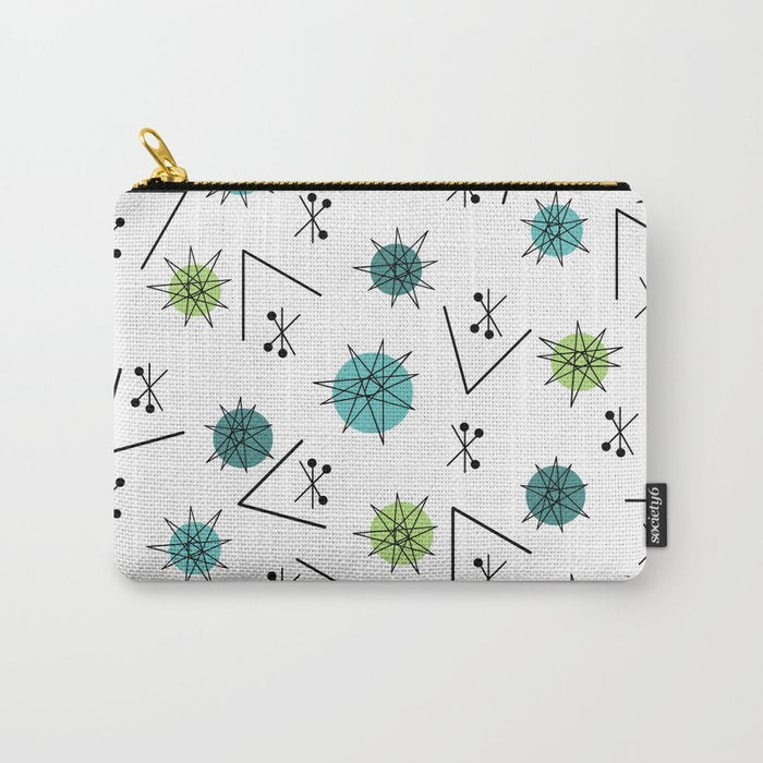 Mid Century Modern Sputnik Starburst Planets 9 Carry All Pouch Gallery Image 1