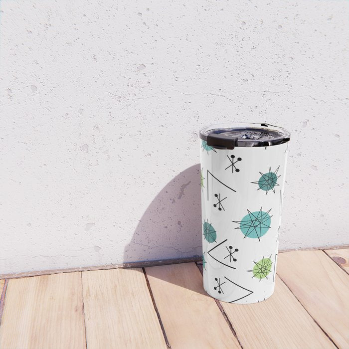 Mid Century Modern Sputnik Starburst Planets 9 Travel Mug Gallery Image 4