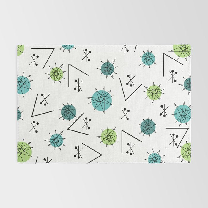 Mid Century Modern Sputnik Starburst Planets 9 Rug Gallery Image 2