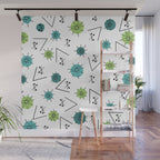 Mid Century Modern Sputnik Starburst Planets 9 Wall Mural Gallery Image 1