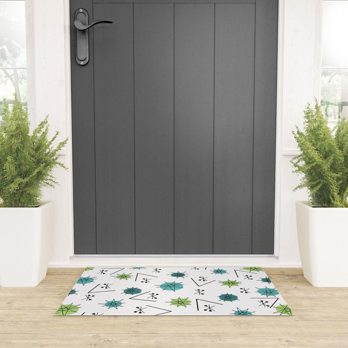 Mid Century Modern Sputnik Starburst Planets 9 Welcome Mat Gallery Image 3