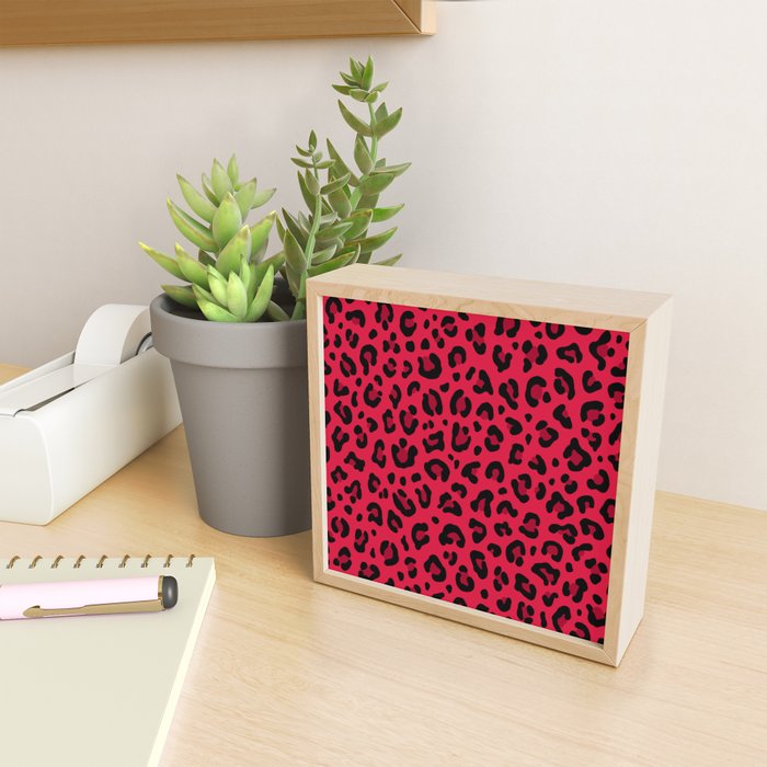 RED LEOPARD PRINT â Cherry Red | Collection : Punk Rock Animal Prints | Mini Art Print Gallery Image 2