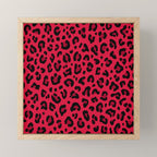 RED LEOPARD PRINT â Cherry Red | Collection : Punk Rock Animal Prints | Mini Art Print Gallery Image 1