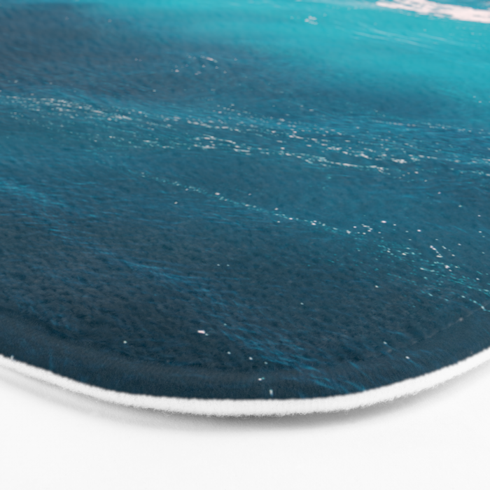 Mediterranean Sea - Blue Waves - Ocean Water - Nature Photography Bath Mat Gallery Image 3