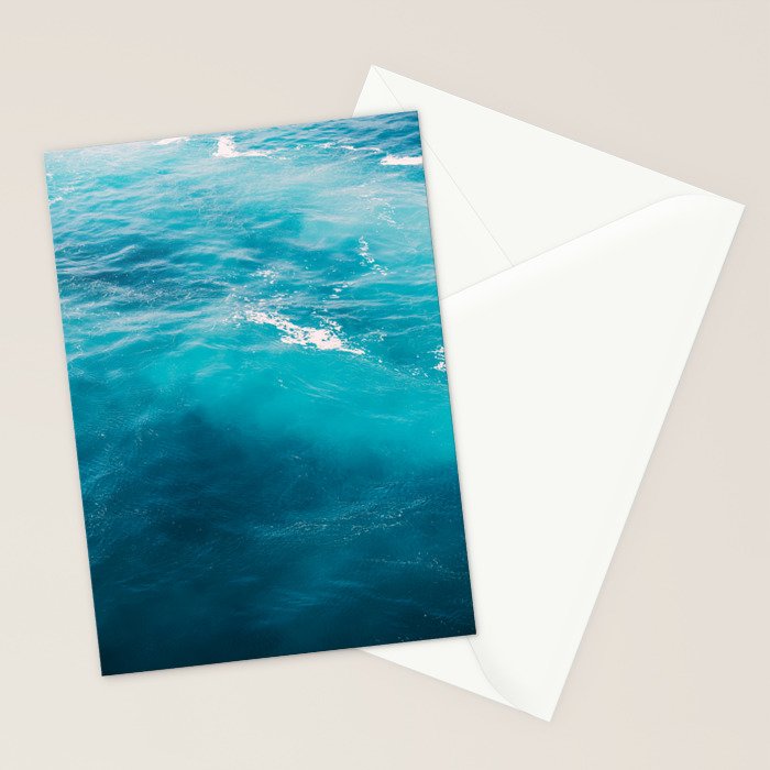Mediterranean Sea - Blue Waves - Ocean Water - Nature Photography Stationery Card Gallery Image 2