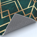 Dark Teal Geo Rug Gallery Image 4