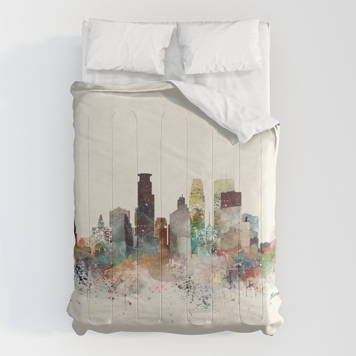 minneapolis minnesota skyline Comforter Gallery Image 6