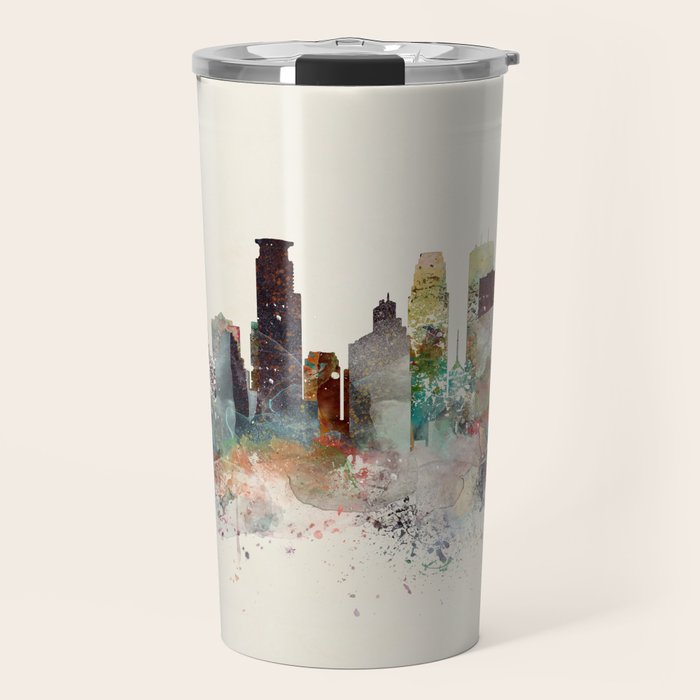 minneapolis minnesota skyline Travel Mug Gallery Image 1