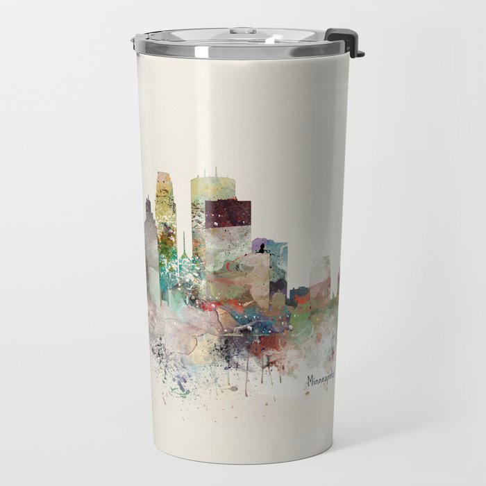 minneapolis minnesota skyline Travel Mug Gallery Image 2