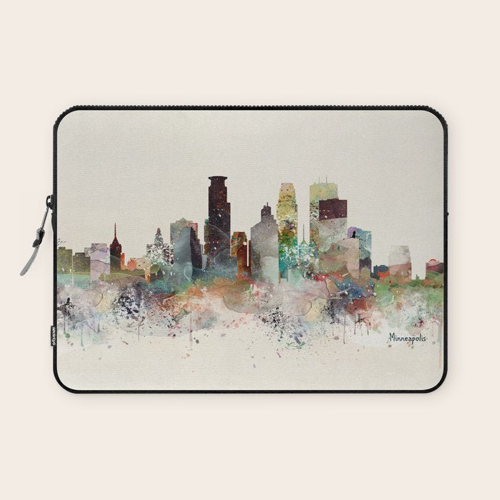 minneapolis minnesota skyline Laptop Sleeve Gallery Image 1