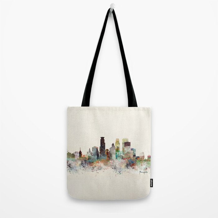 minneapolis minnesota skyline Tote Bag Gallery Image 2