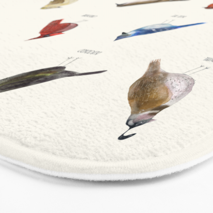 little nature birds Bath Mat Gallery Image 3