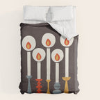 Festive Retro Candles Duvet Cover Gallery Image 6