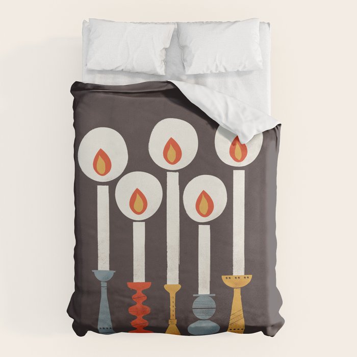 Festive Retro Candles Duvet Cover Gallery Image 6