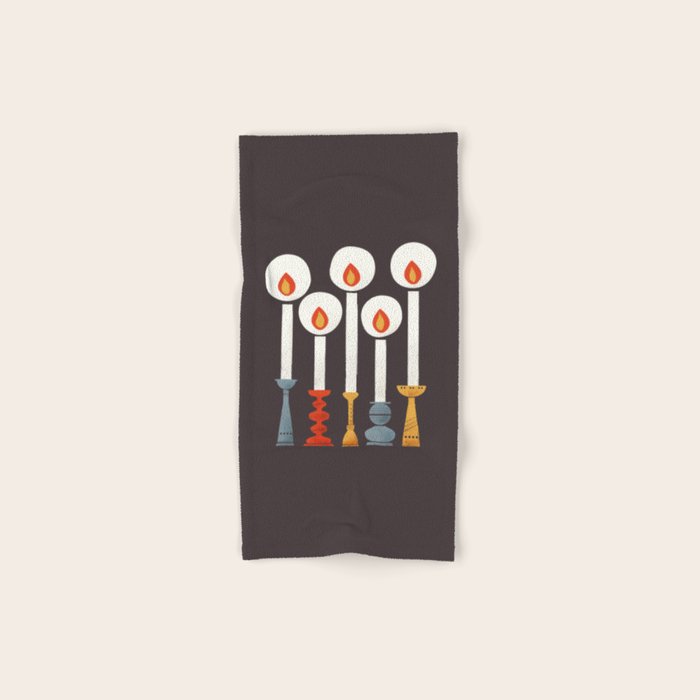 Festive Retro Candles Towels Gallery Image 1