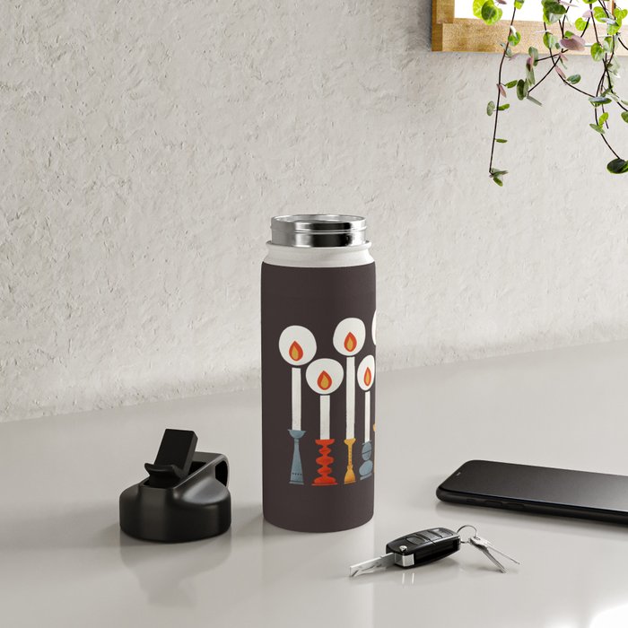 Festive Retro Candles Water Bottle Gallery Image 4