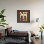 Festive Retro Candles Wood Wall Art Gallery Image 2