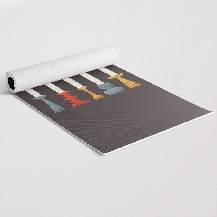 Festive Retro Candles Yoga Mat Gallery Image 2