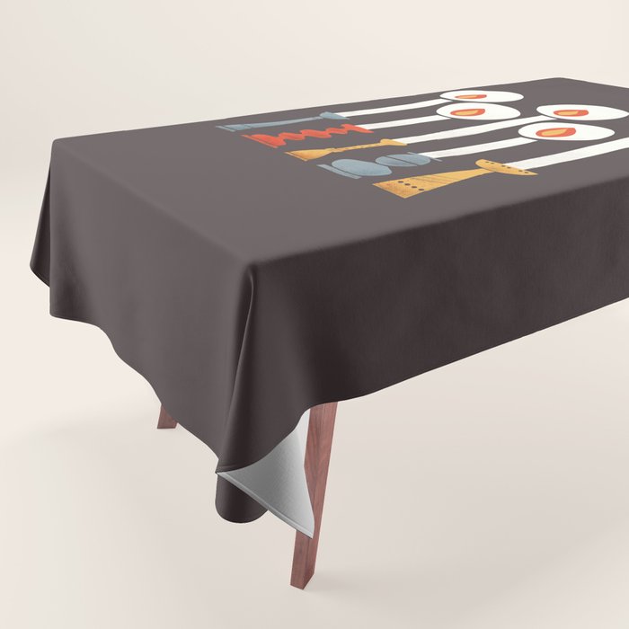 Festive Retro Candles Tablecloth Gallery Image 1