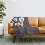 Festive Retro Candles Throw Blanket Gallery Image 1