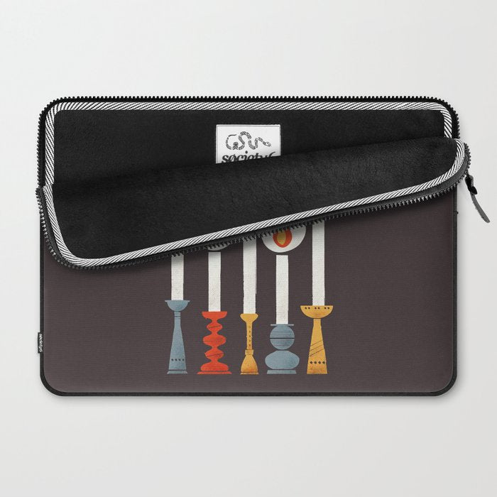 Festive Retro Candles Laptop Sleeve Gallery Image 2