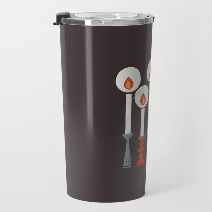 Festive Retro Candles Travel Mug Gallery Image 3