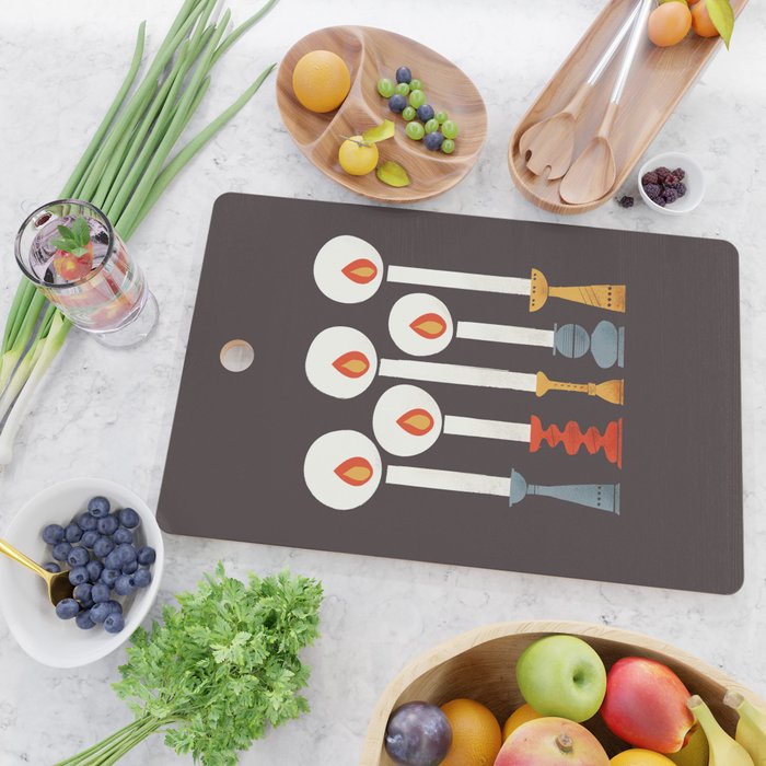 Festive Retro Candles Cutting Board Gallery Image 2