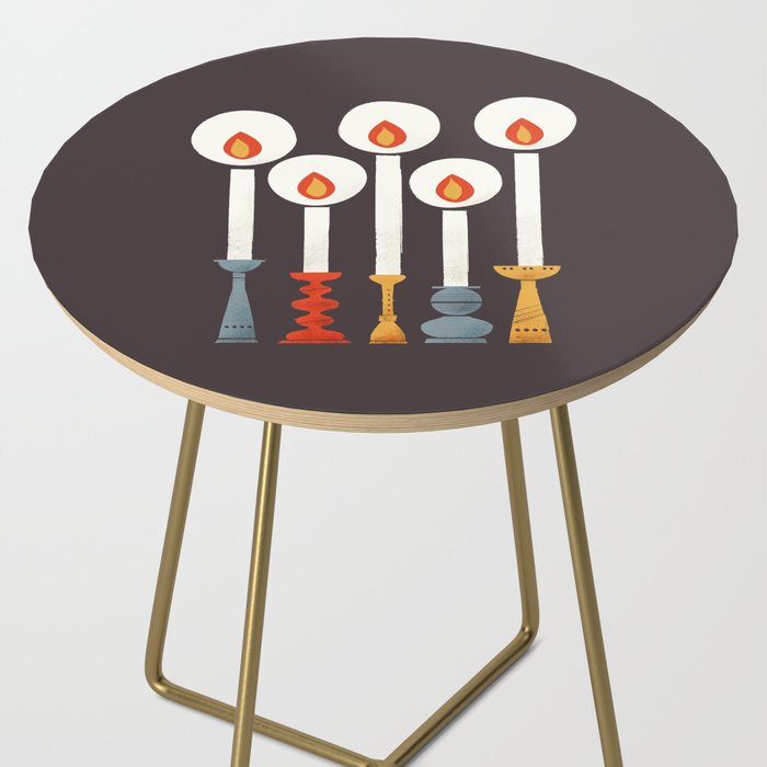 Festive Retro Candles Side Table Gallery Image 2