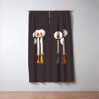 Festive Retro Candles Window Curtain Gallery Image 3