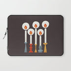 Festive Retro Candles Laptop Sleeve Gallery Image 1