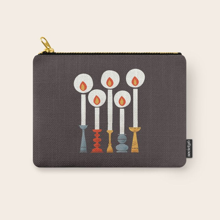 Festive Retro Candles Carry All Pouch Gallery Image 1