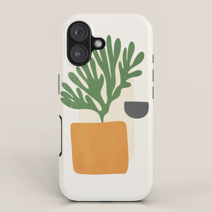 Bronze Vase & Leaves: Matisse Edition | Mid Century Series iPhone Case Gallery Image 1