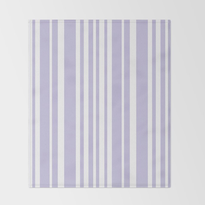 Classic Stripes XXVIII - Lilac Purple Throw Blanket Gallery Image 2