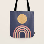 Mid century modern - indigo Tote Bag Gallery Image 1