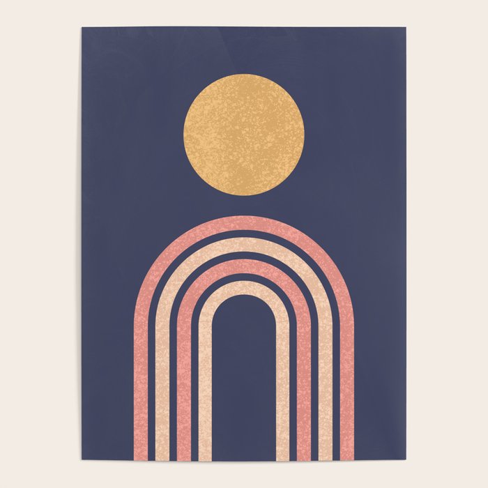 Mid century modern - indigo Poster Gallery Image 4