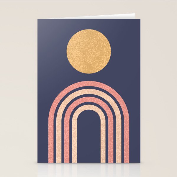 Mid century modern - indigo Stationery Card Gallery Image 2
