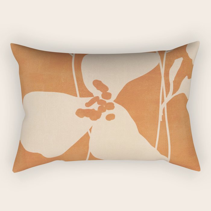 Abstract Minimal Flowers 4 Rectangular Pillow Gallery Image 1