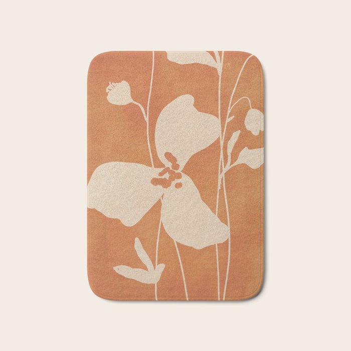 Abstract Minimal Flowers 4 Bath Mat Gallery Image 1