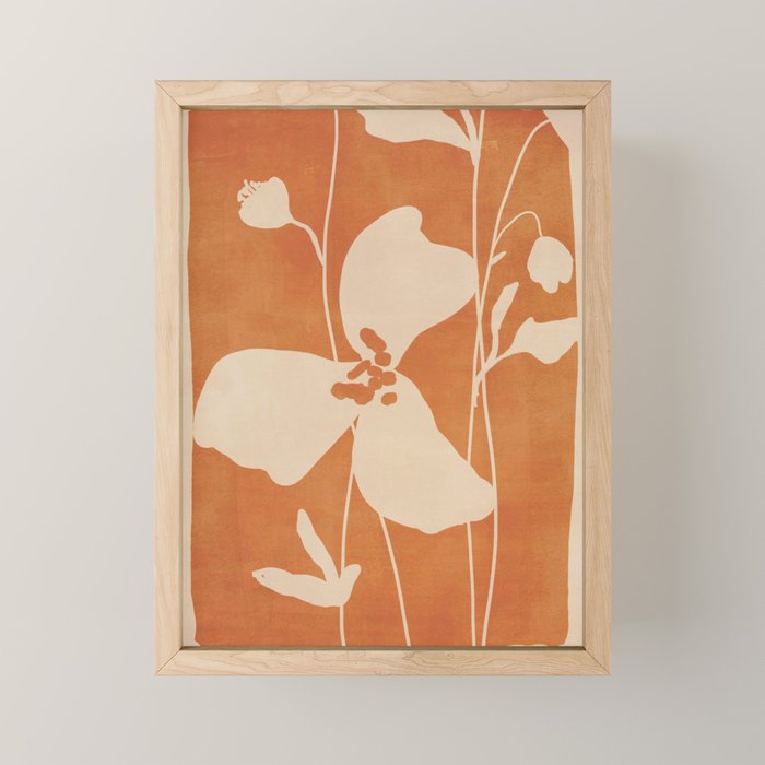 Abstract Minimal Flowers 4 Mini Art Print Gallery Image 1